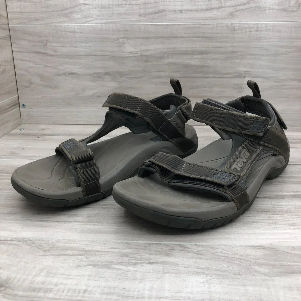 Teva Sandals Men's 9 Minam Brown Hook and Loop Outdoor Shoes